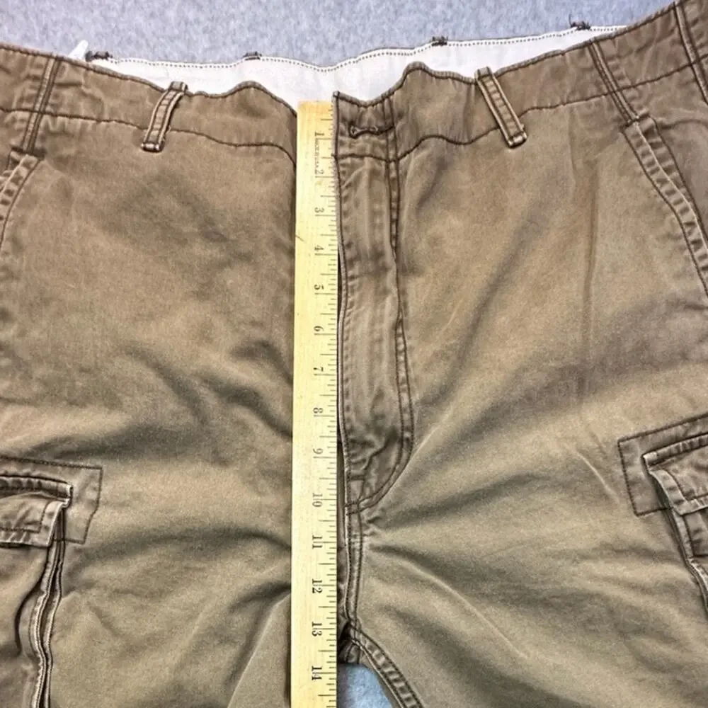Levi's Utility Cargo Shorts W40 Brown Cotton Multi Pocket Flat Front